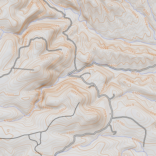 OpenTopoMap map of McGregor Mine, NM