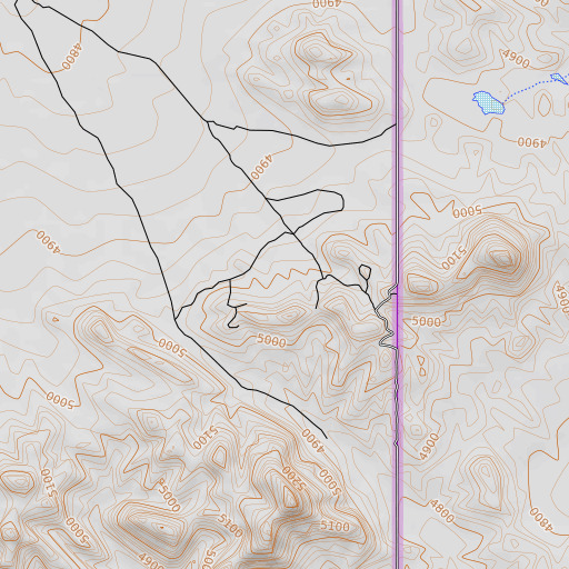 OpenTopoMap map of Nutshell Mine, NM