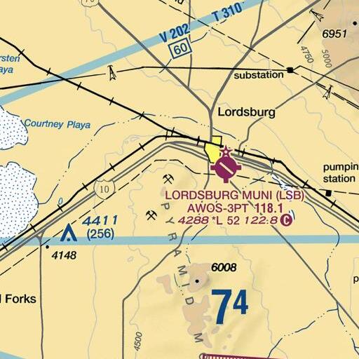 FAA VFR chart of Yellow Jacket, NM