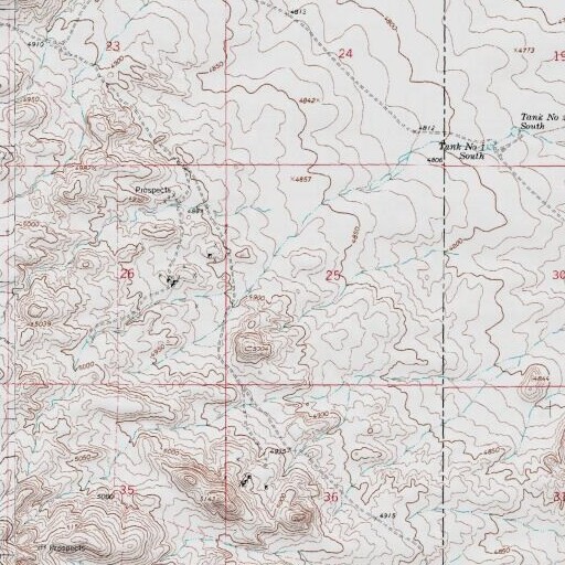 USGS 24K topo map of Centre Claim, NM