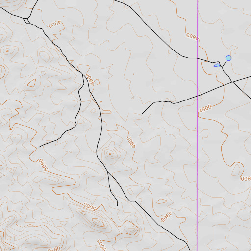 OpenTopoMap map of Centre Claim, NM
