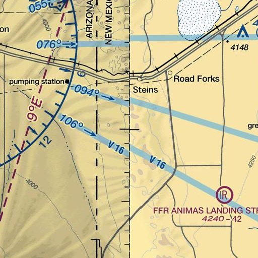 FAA VFR chart of Dewey Prospect, NM