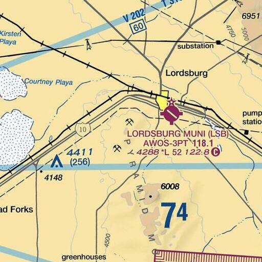 FAA VFR chart of Dry Town Lode, NM