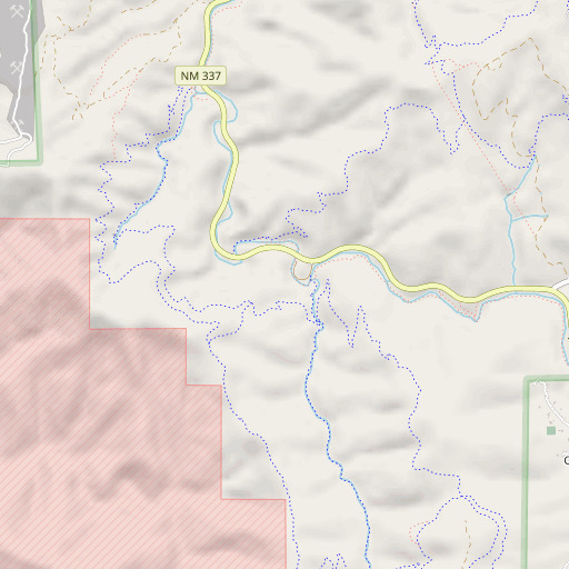 OpenStreetMap map of Lowdermilk Pit, NM