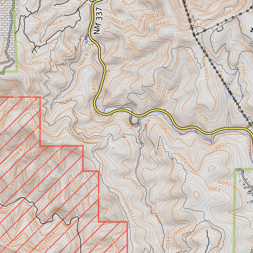 OpenTopoMap map of Lowdermilk Pit, NM