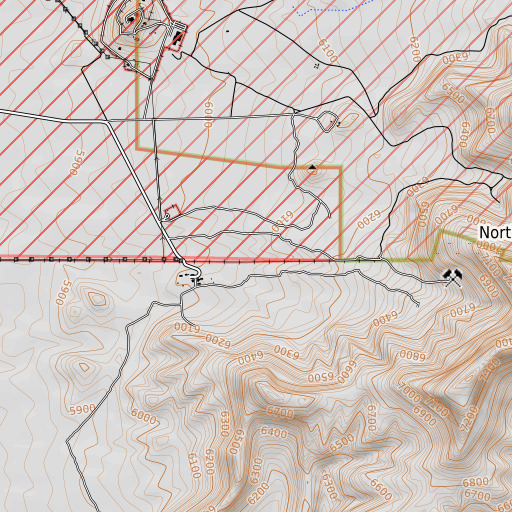 OpenTopoMap map of Quail Lode, NM