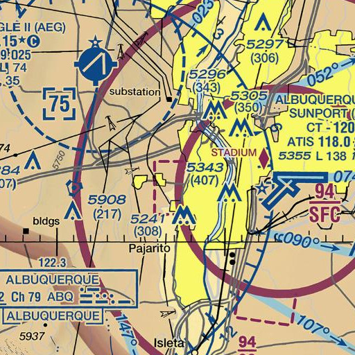 FAA VFR chart of Saavedra Pit, NM
