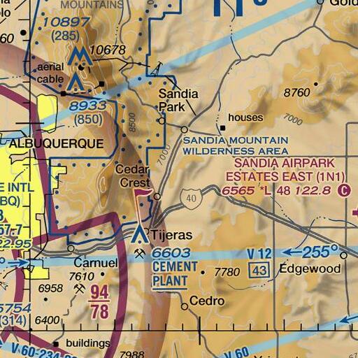 FAA VFR chart of Section One Mine, NM