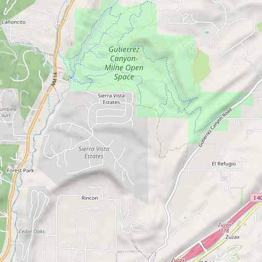 OpenStreetMap map of Section One Mine, NM