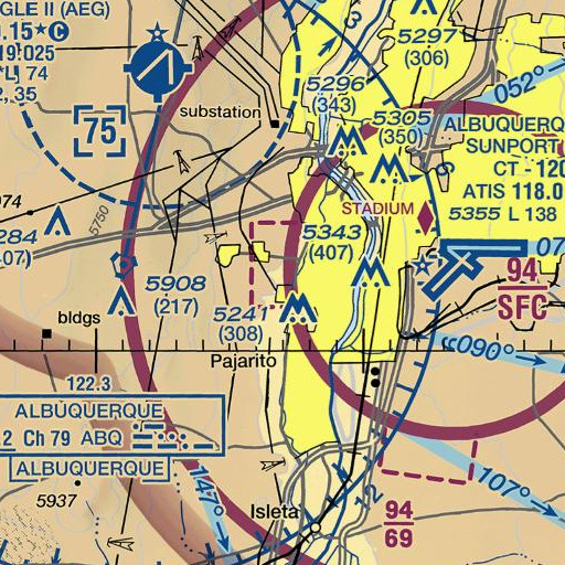 FAA VFR chart of Sena Pit, NM