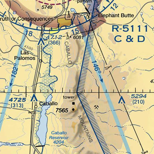 FAA VFR chart of Cox Mine, NM