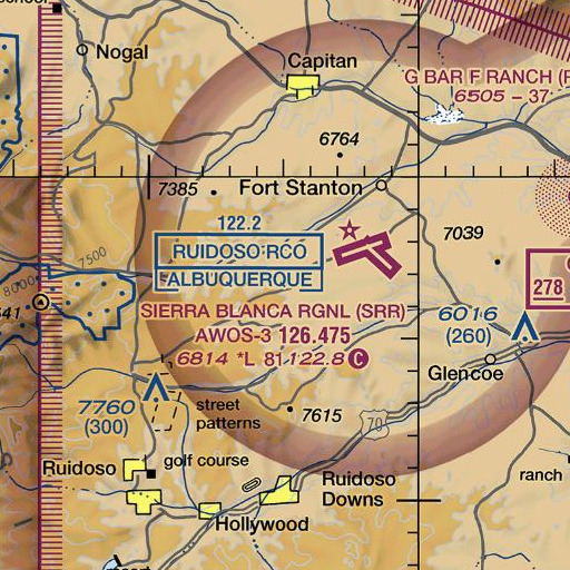 FAA VFR chart of Angus Pet, NM
