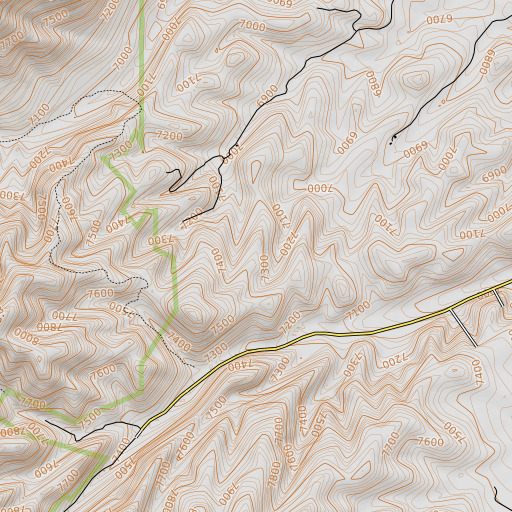 OpenTopoMap map of Rochelle, NM