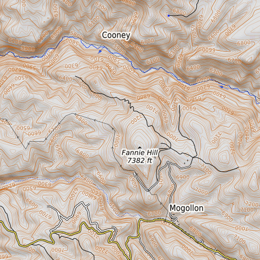 OpenTopoMap map of Alberta Group, NM