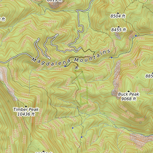 OpenTopoMap map of Sidewinder, NM