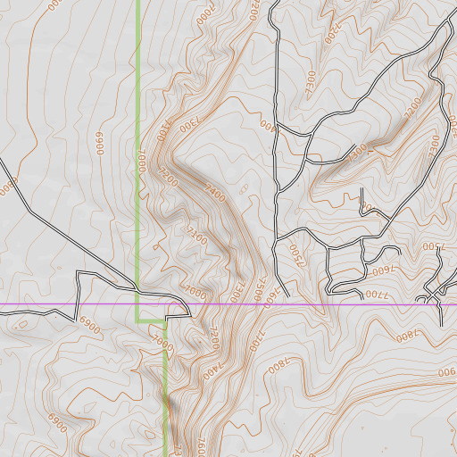OpenTopoMap map of Vallejo Mine, NM