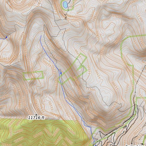 OpenTopoMap map of Gold Mint, NM