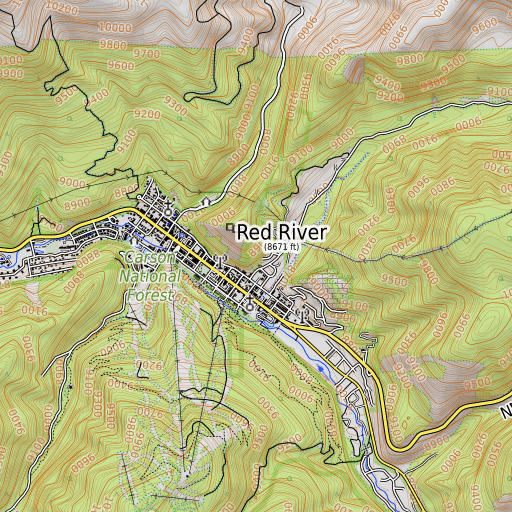 OpenTopoMap map of Indiana, NM