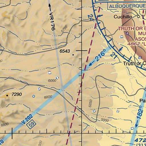 FAA VFR chart of Salado Mountains, NM