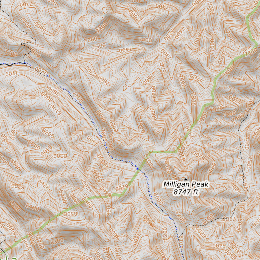 OpenTopoMap map of San Mateo Mountains, NM