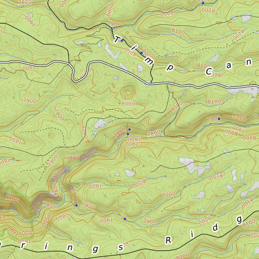 OpenTopoMap map of Pasture Spring, AZ