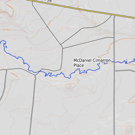 OpenTopoMap map of McDaniel, NM