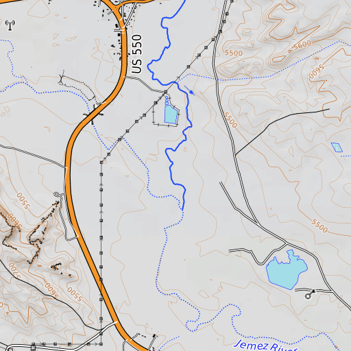 OpenTopoMap map of Rio Salado, NM