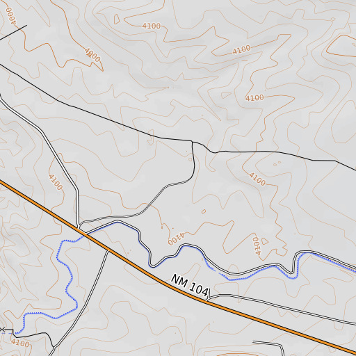 OpenTopoMap map of Bond, NM