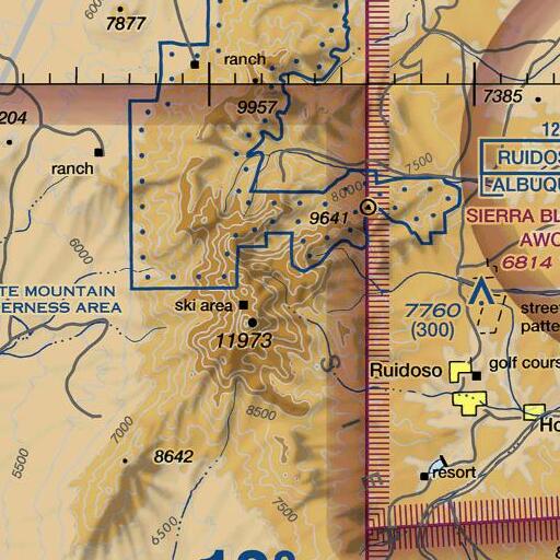 FAA VFR chart of Oscars Ski Trail, NM
