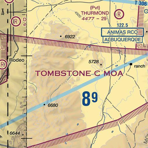 FAA VFR chart of Maloney, NM