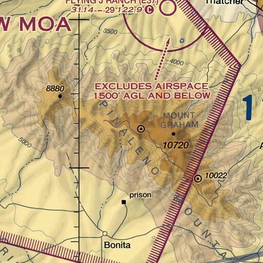 FAA VFR chart of Peters Flat, AZ
