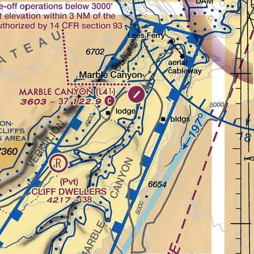 FAA VFR chart of Badger Canyon, AZ