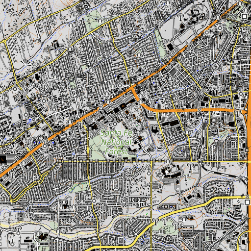 OpenTopoMap map of Fogelson Library, NM