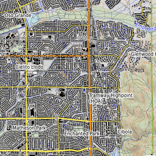 OpenTopoMap map of Thomas Pumping Station, NM