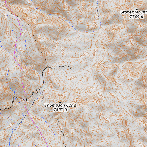 OpenTopoMap map of Upper Trap Corral, NM