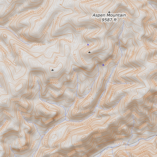 OpenTopoMap map of Monument Spring, NM