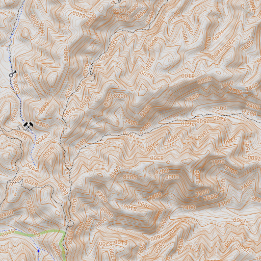OpenTopoMap map of Beu Spring, NM
