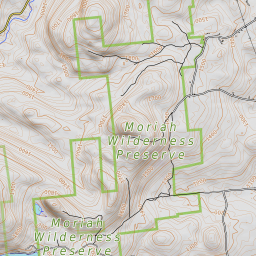 OpenTopoMap map of Armstrong Mountain, NY