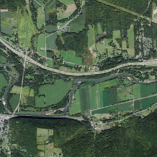 Aerial imagery of Baldwin Creek, NY