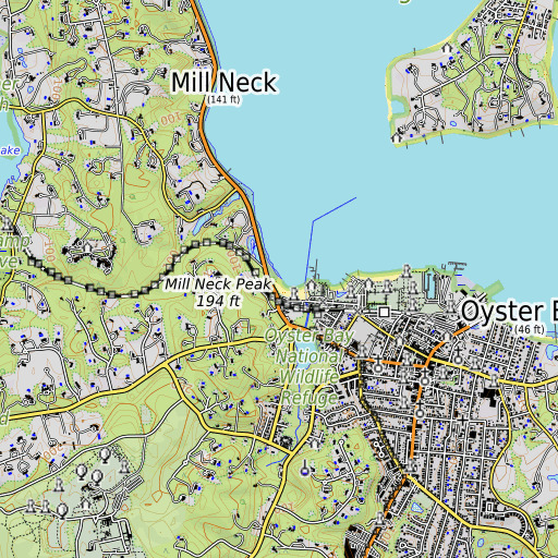 OpenTopoMap map of Beekman Beach, NY