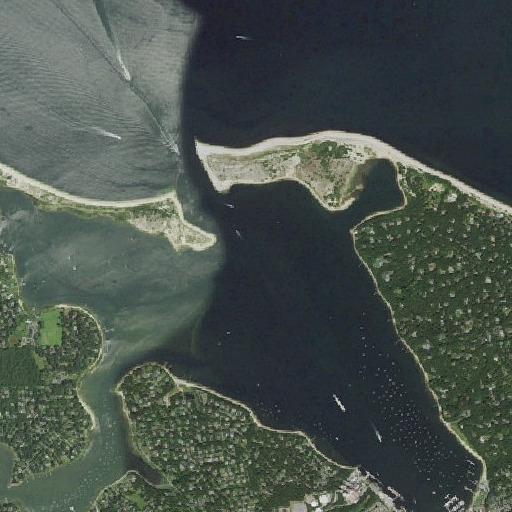 Aerial imagery of Bridgeport Ferry, NY