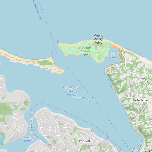 OpenStreetMap map of Bridgeport Ferry, NY