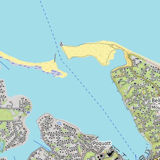 OpenTopoMap map of Bridgeport Ferry, NY