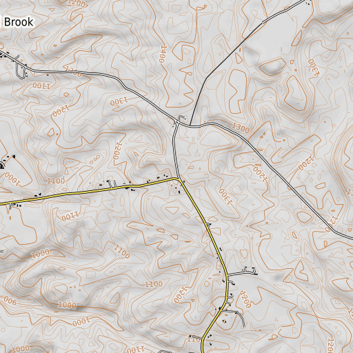 OpenTopoMap map of Bromley School, NY