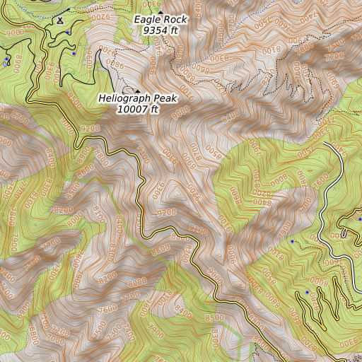 OpenTopoMap map of Pinaleno Mountains, AZ