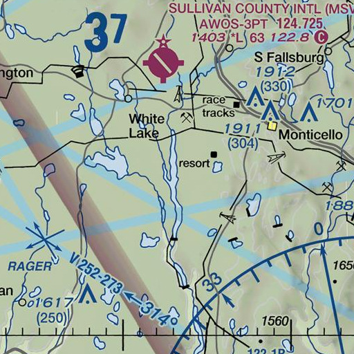 FAA VFR chart of Burnt Meadow Brook, NY