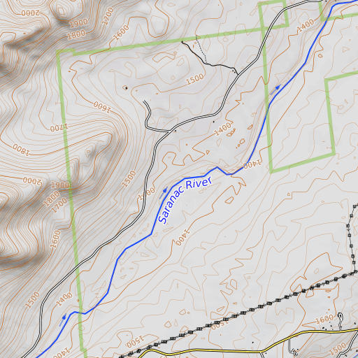 OpenTopoMap map of Casey Brook, NY
