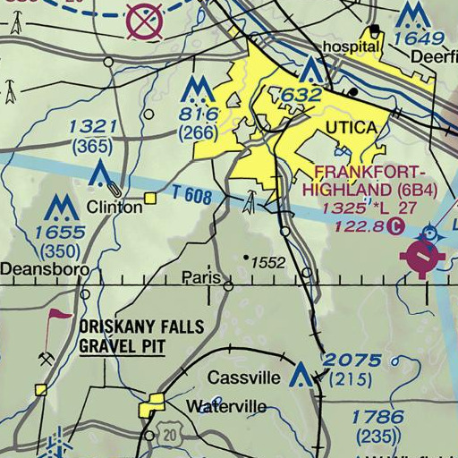 FAA VFR chart of Crow Hill, NY