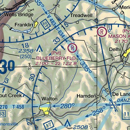 FAA VFR chart of Dunk Hill, NY