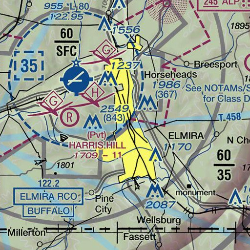 FAA VFR chart of Fassett Elementary School, NY